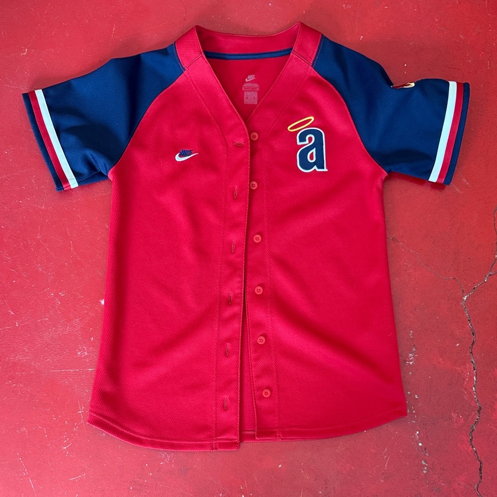 Nike Kids Red and Navy Sports Jersey